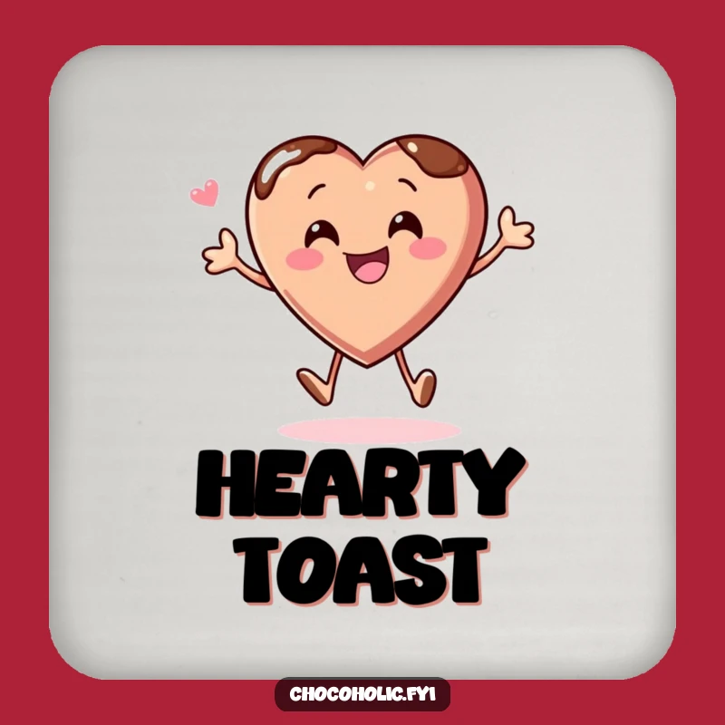 Funny Bouncing Chocolate Heart Coaster for Joyful Tables