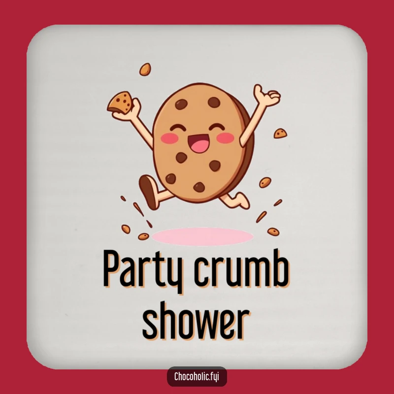 Funny Cookie Joy Coaster - Protect Surfaces with Kawaii Chocolate Cookie Charm