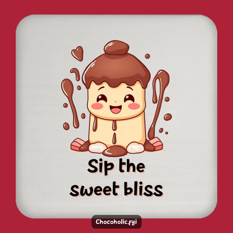 Funny Chocolate Fountain Coasters: Protect Surfaces with Sweet Bliss!
