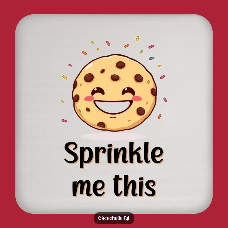 Funny Cookie Juggling Sprinkles Coaster: Protect Surfaces with Joyful, Funny Gift Flair
