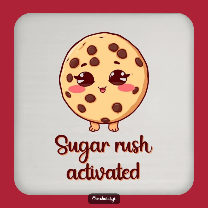 Funny Sugar Rush Cookie Coaster for Sweet Surfaces