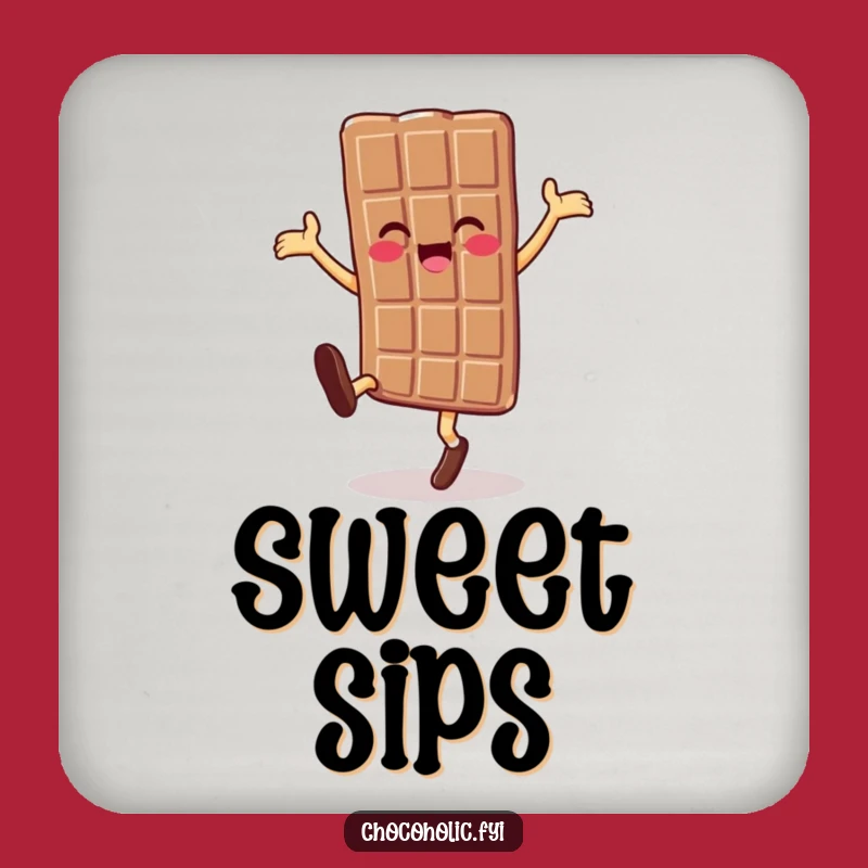 Funny Chocolate Cartwheel Coaster: Add Sweetness to Drinks