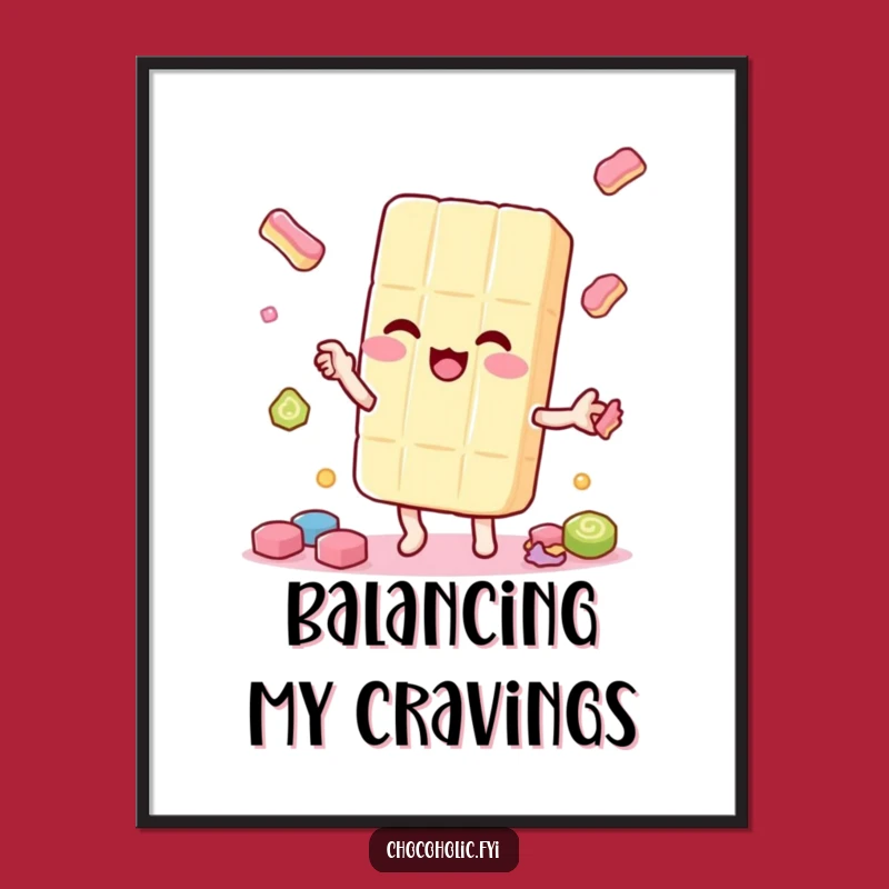 Funny Candy Juggler Poster: Sweet Art for Walls - Cheerful Gift!