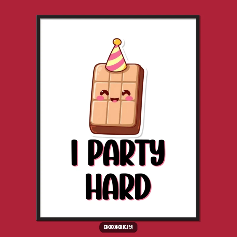 Funny Chocolate Bar Party Poster: Festive Wall Art and Perfect Funny Gift