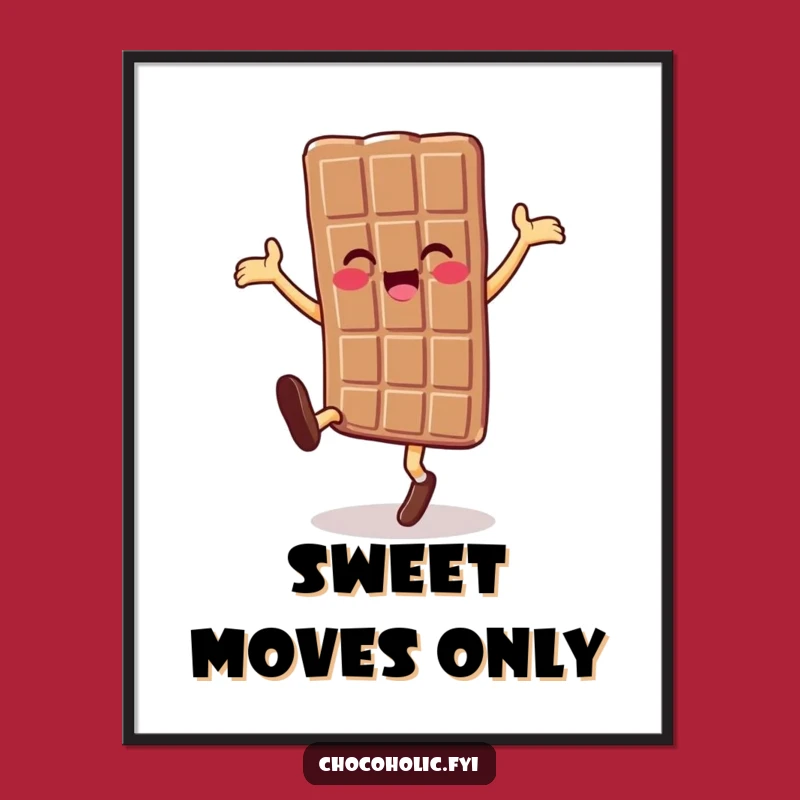 Funny Chocolate Cartwheel Poster: Sweeten Your Walls with Fun