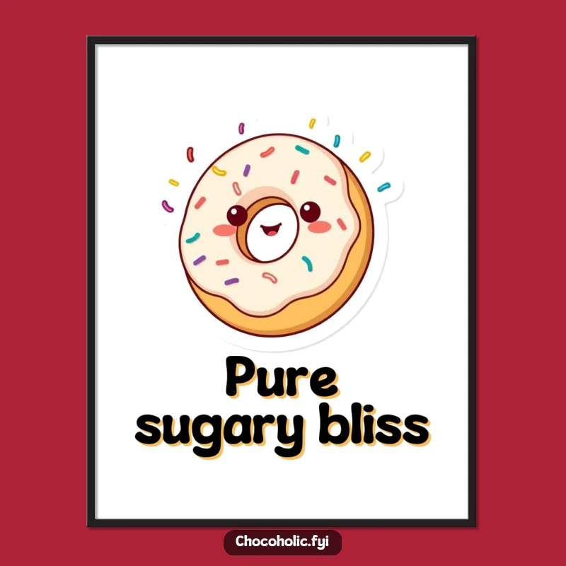 Funny Donut Spin Poster: Sweet Wall Art - Cheerful Gift!
