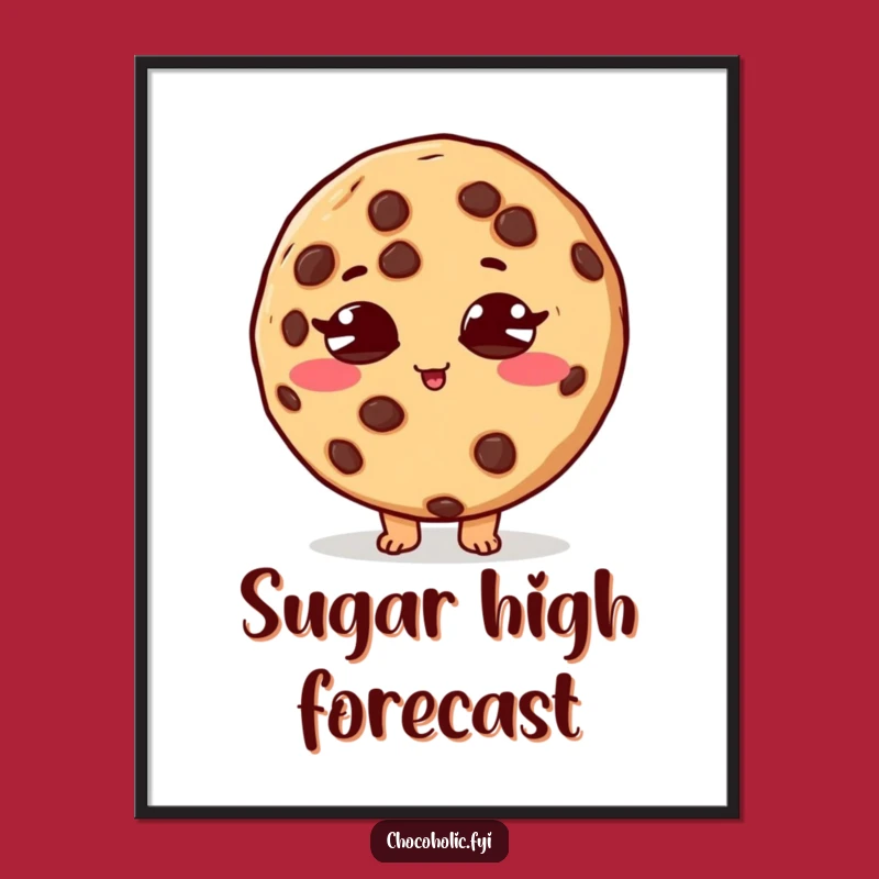 Funny Sugar Rush Cookie Poster a Chaotic Wall Art Gift