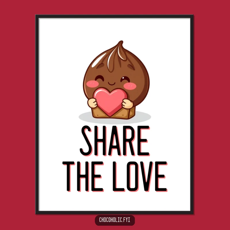 Funny Shy Truffle Poster - Romantic Sweet Art Decor