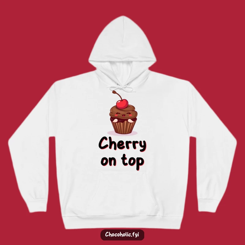Funny Cupcake Cherry Pose Hoodie: Cozy Up with Sweet Style and a Funny Gift