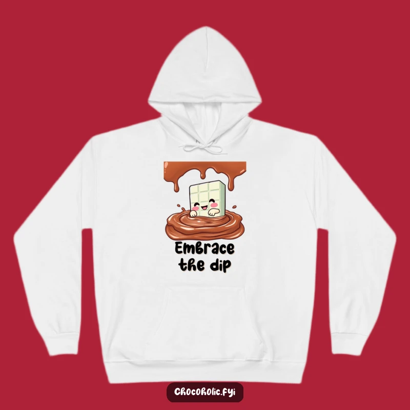 Cozy Funny Kawaii Chocolate Bar Dive Hoodie - Warm Chocolate Bliss Comfort