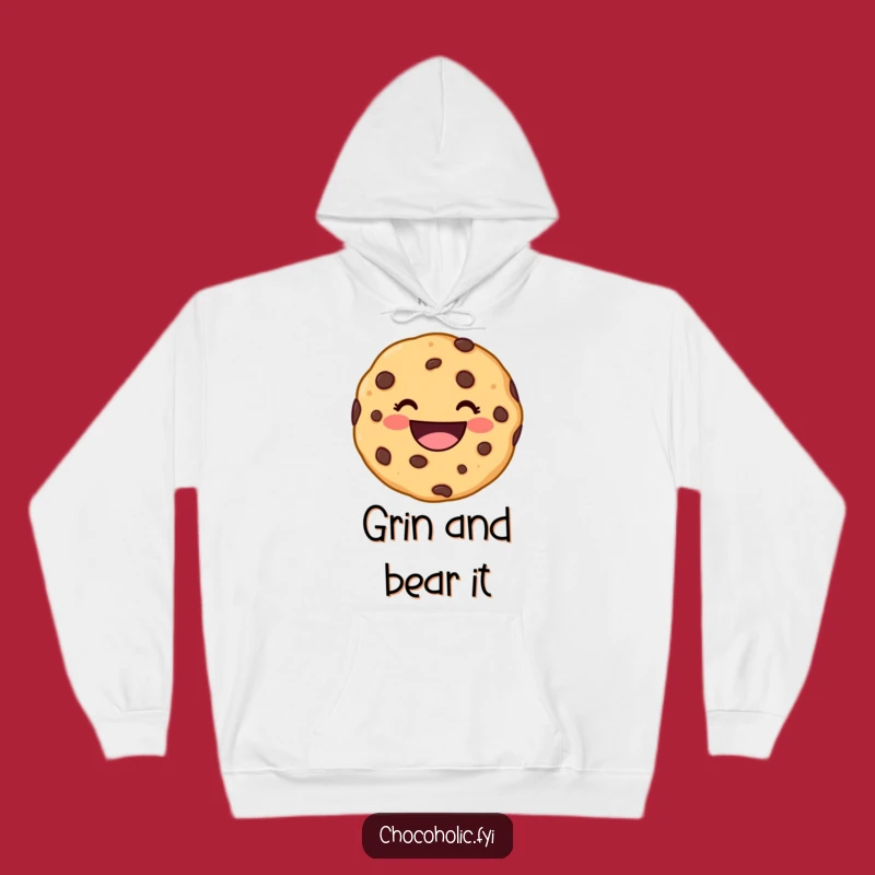 Cozy Funny Kawaii Cookie Grin Hoodie - Sweet Character Comfort