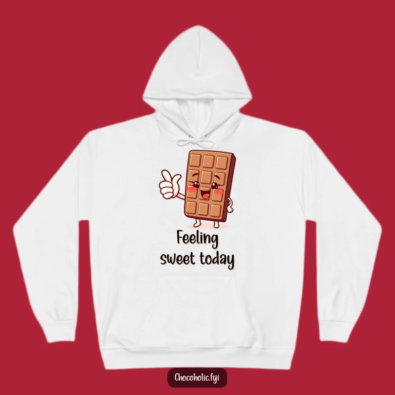 Funny Kawaii Chocolate Thumbs Up Hoodie: Cozy Up with Positive Humor