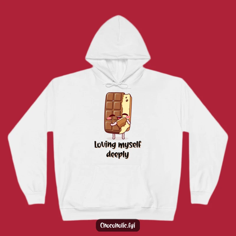 Funny Self-Love Chocolate Hoodie: Savoring Bite, Cozy Gift