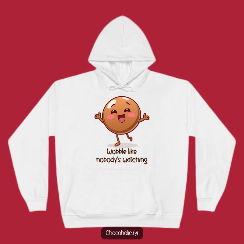 Funny Wobble Dance Chocolate Candy Hoodie, Cozy and Hilarious Sweatshirt for Chocolate Lovers