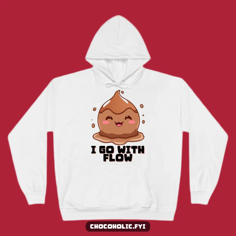 Funny Goofy Grin Chocolate Puddle Hoodie a Cozy Treat