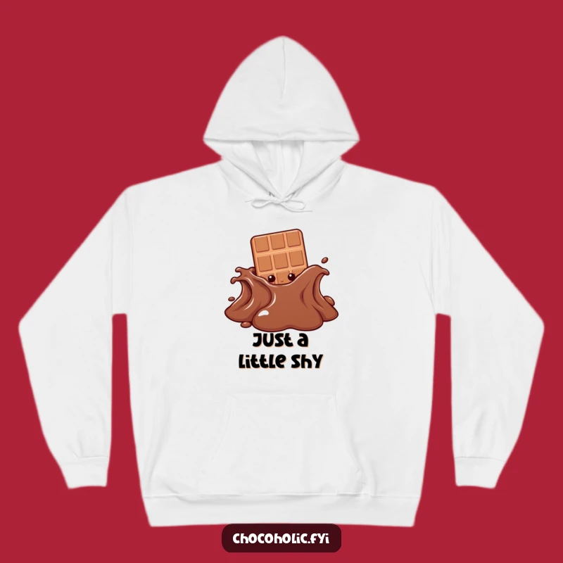 Funny Chocolate Puddle Peek Hoodie - Cozy Comfort for Sweet Hideaways