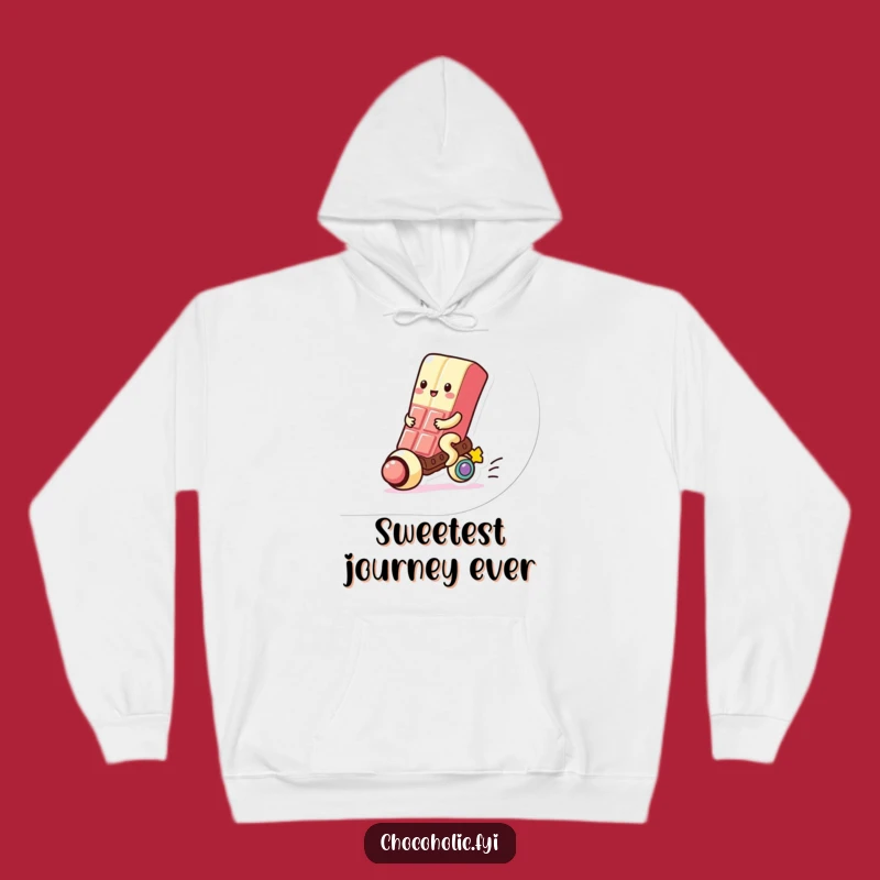 Cozy Funny Kawaii Chocolate Gumball Rider Hoodie: Warm Up with Sweet Humor, Perfect Funny Gift