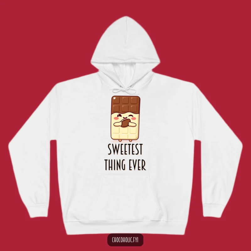 Cozy Funny Chocolate Bar Hoodie - Kawaii Wink Design