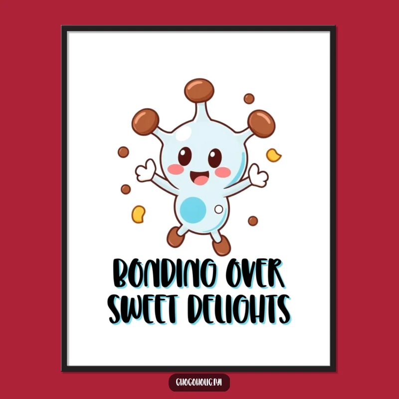 Funny Free Printable Wall Art: Chocolate Molecule Spin - Awesome Downloadable Decor!