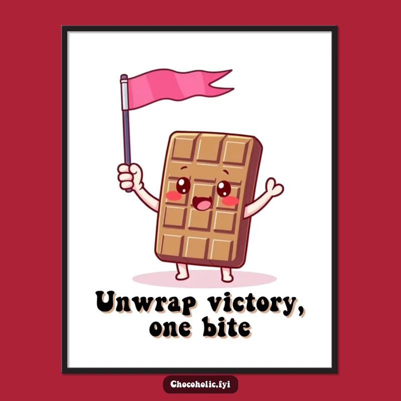 Celebratory Chocolate Flag Free Printable Wall Art - Festive Downloadable Art