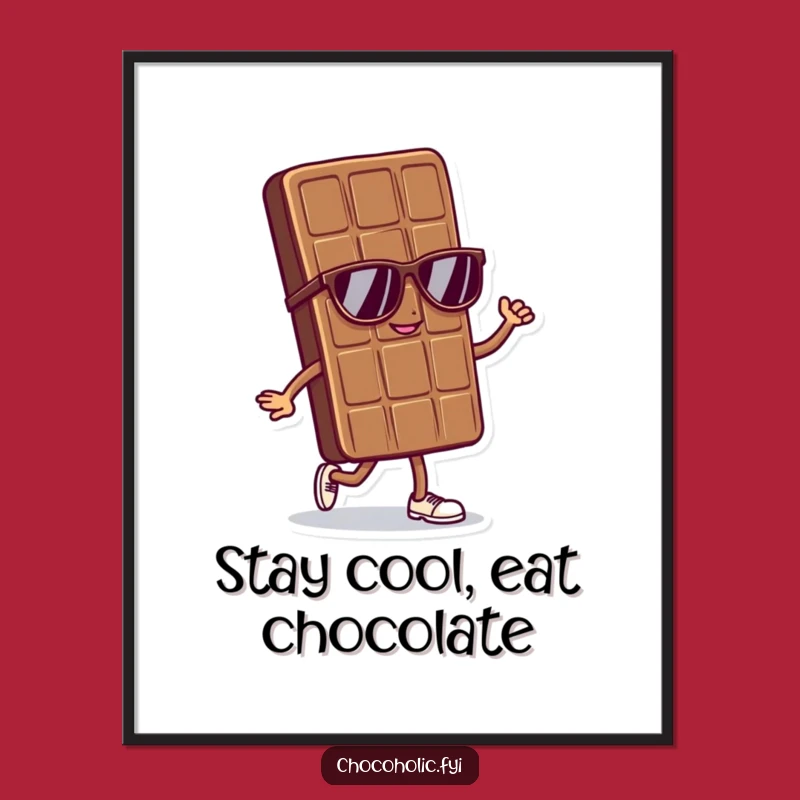 Free Printable Cool Chocolate Bar Art - Funny Downloadable Wall Decor Poster