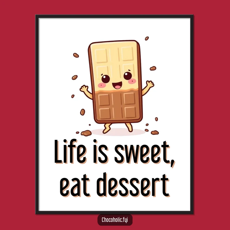 Free Printable Wall Art: Dancing Chocolate Bar - Fun Decor