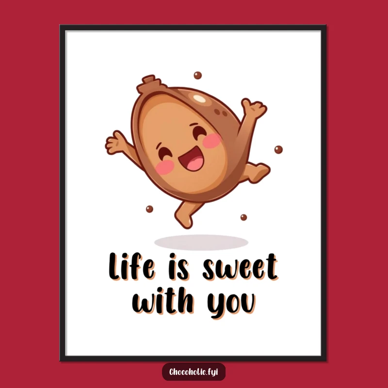 Free Printable Wall Art: Joyful Truffle Acrobat Poster Downloadable Gift