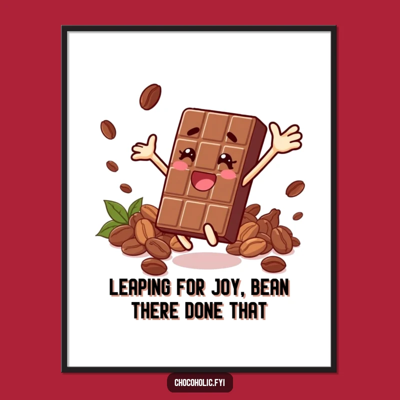Free Printable Wall Art: Leaping Chocolate Bar, Energetic Downloadable Decor for Any Room