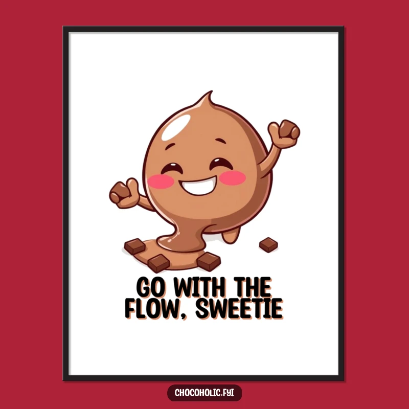 Free Printable Wall Art: Melting Chocolate Blob, Fun Downloadable Decor for Sweet Spaces