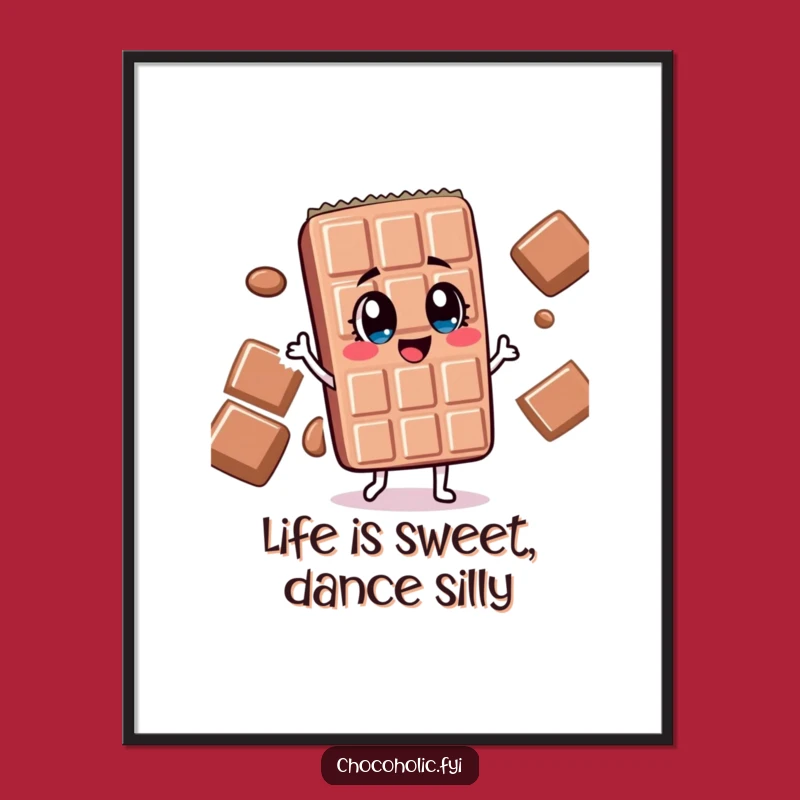 Free Printable Wall Art: Silly Dance Chocolate Bar, Joyful Downloadable Decor