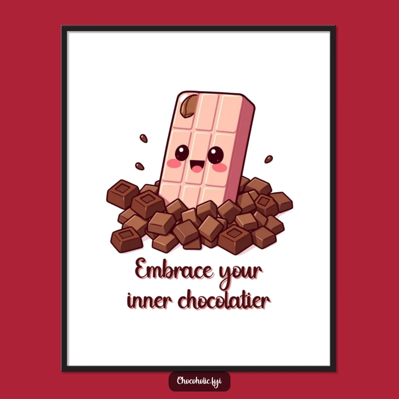 Funny Free Printable Wall Art: Cozy Chocolate Character Decor