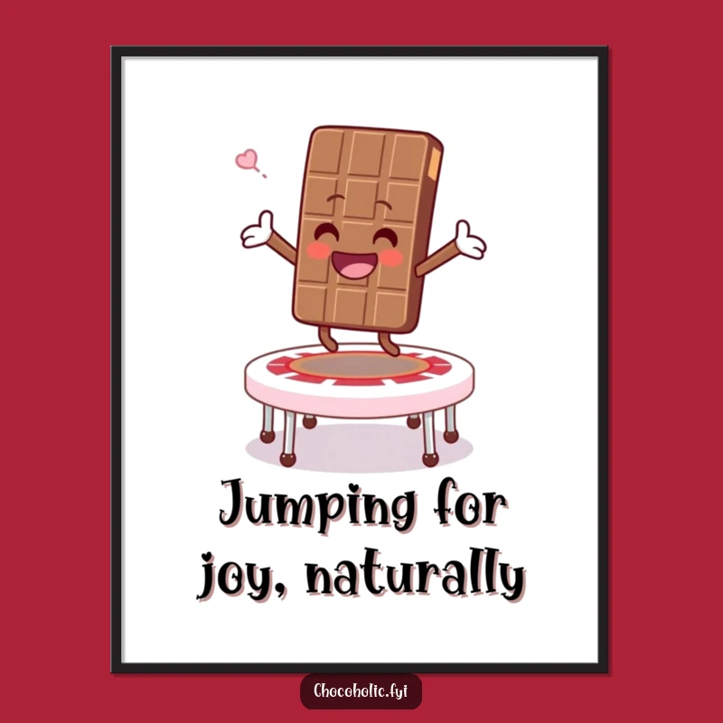 Joyful Chocolate Bounce Free Printable Wall Art - Energetic Downloadable Art