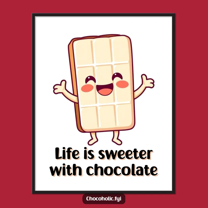 Free Printable Wall Art: Happy Chocoholic Dancer, Funny Downloadable Decor!