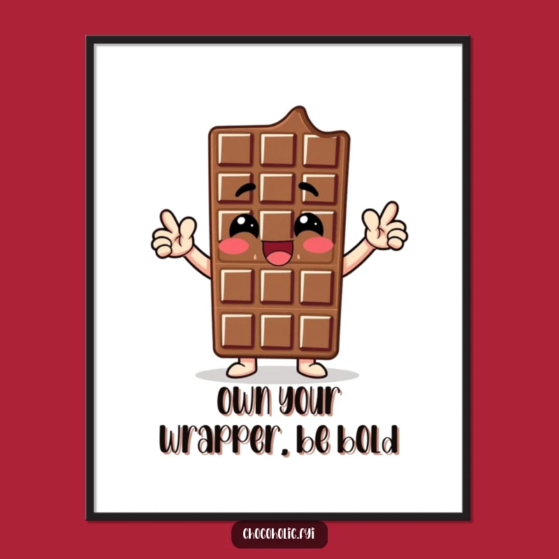Funny Free Printable Wall Art Proud Chocolate Character Downloadable Decor