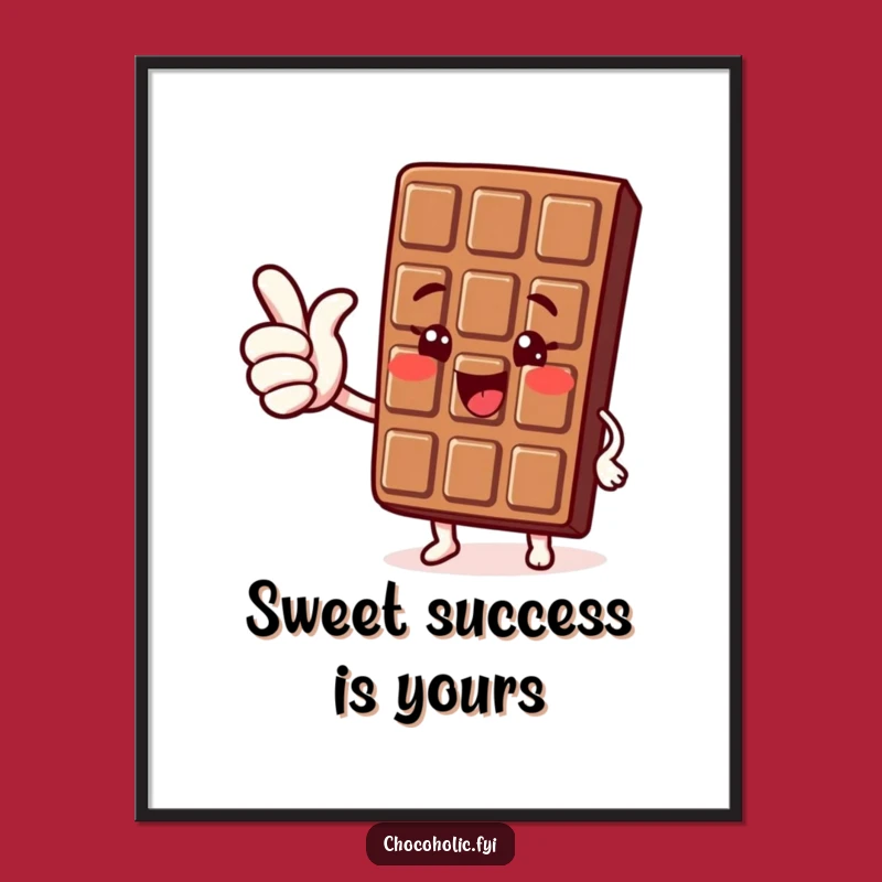 Funny Free Printable Wall Art: Chocolate Thumbs Up - Positive Download