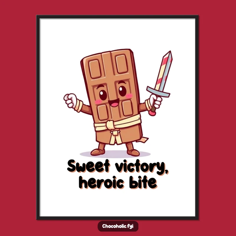 Funny Free Printable Wall Art: Heroic Chocolate Bar Battles Boredom