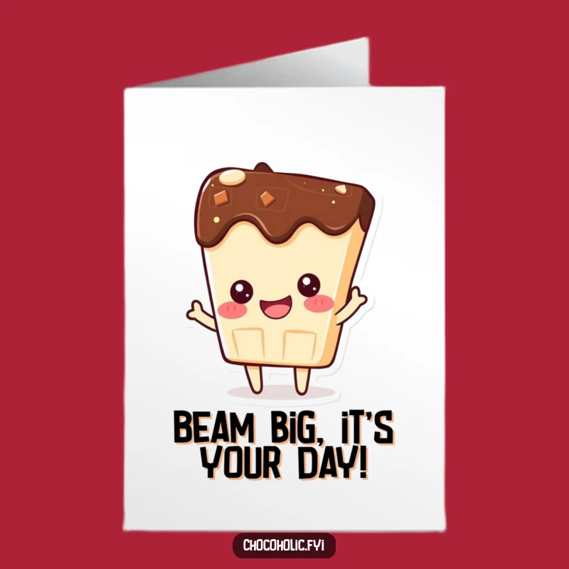 Free Printable Birthday Card: Proud Kawaii Chocolate Bar, Downloadable Gift