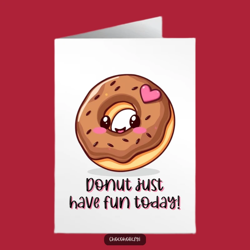 Free Printable Birthday Card: Happy Kawaii Donut Swirl, Fun Downloadable Gift