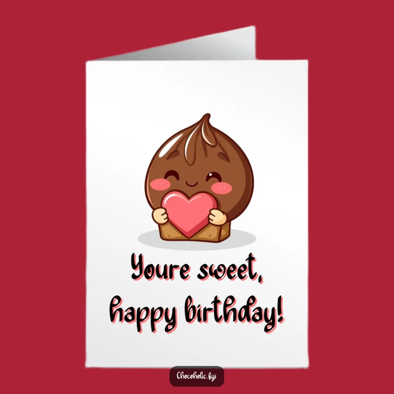 Free Printable Birthday Card: Shy Truffle, Sweet Downloadable Gift for a Loving Wish