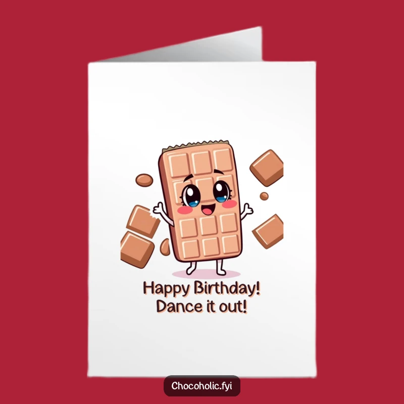 Free Printable Birthday Card: Silly Dance Chocolate Bar, Fun Downloadable Gift