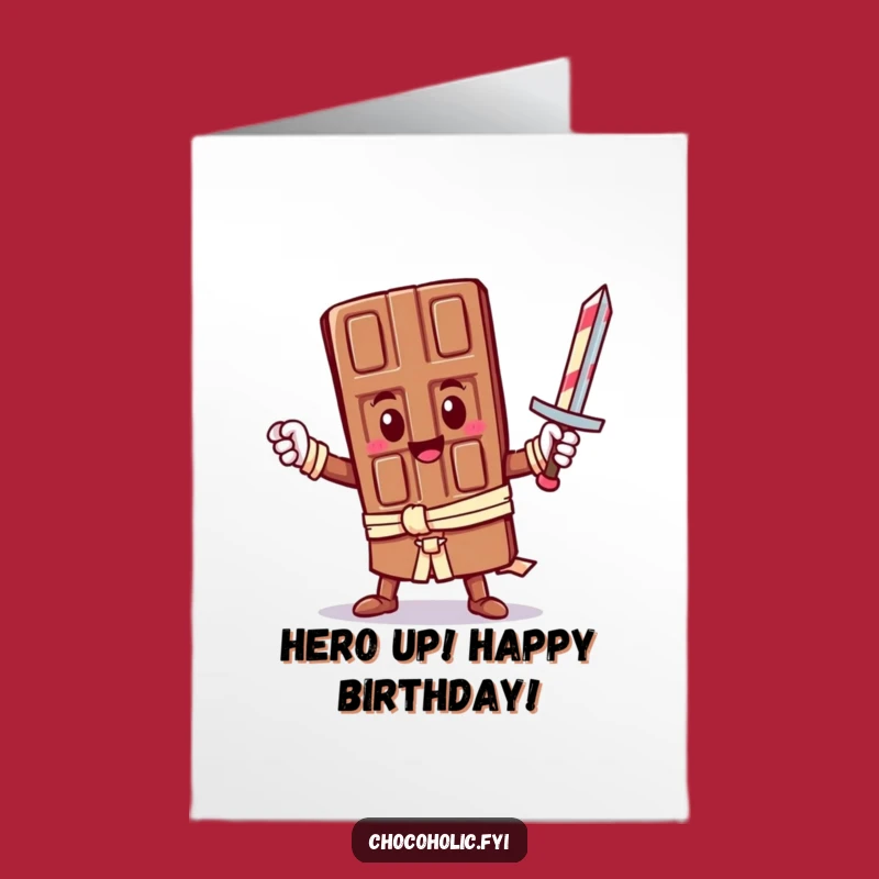 Free Printable Hero Birthday Card: Chocolate Bar Saves the Day!