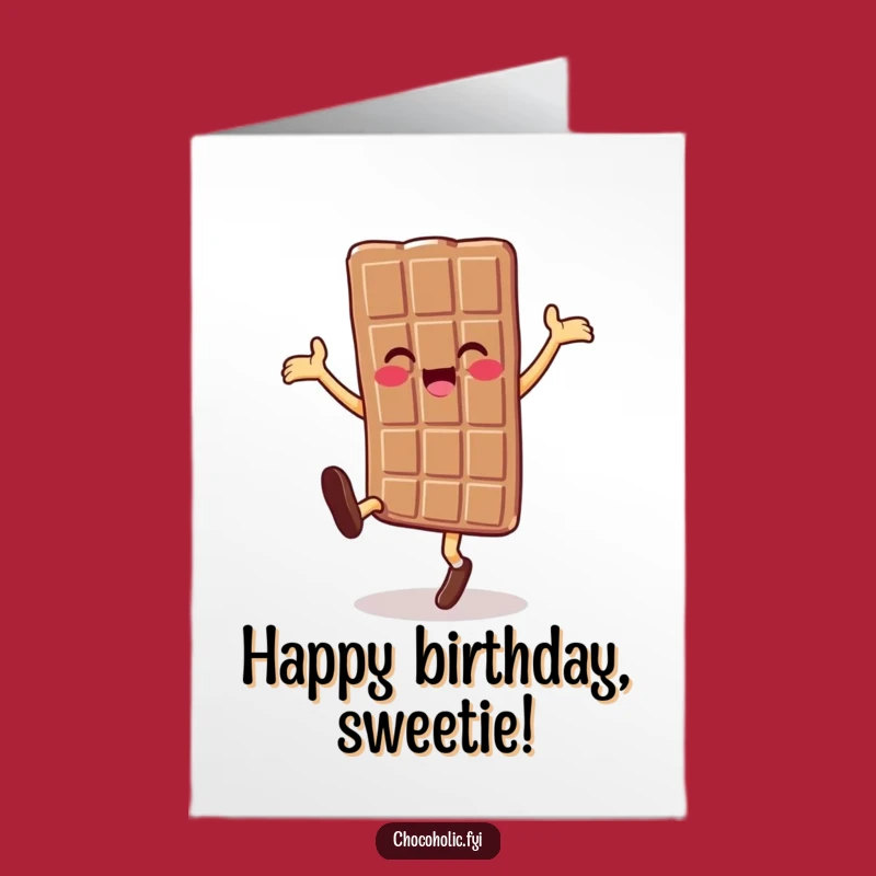 Free Printable Birthday Card: Happy Chocolate Cartwheel Celebration Downloadable Gift