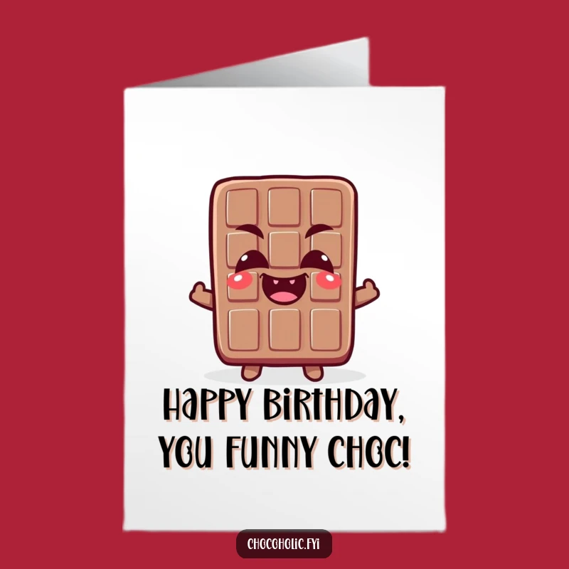 Giggling Crossed-Eyed Chocolate Birthday Free Printable Card - Funny Downloadable Gift