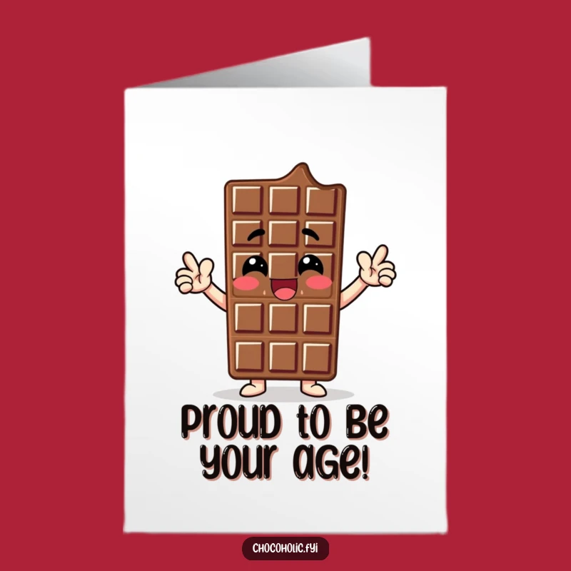 Free Printable Birthday Card Proud Chocolate Character Downloadable Gift