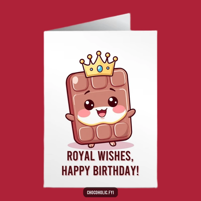 Free Printable Royal Birthday Card: Proud Chocolate Bar King!