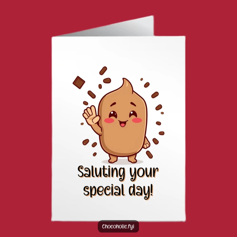 Free Printable Birthday Card: Cocoa Salute Fun - Funny Downloadable Gift!