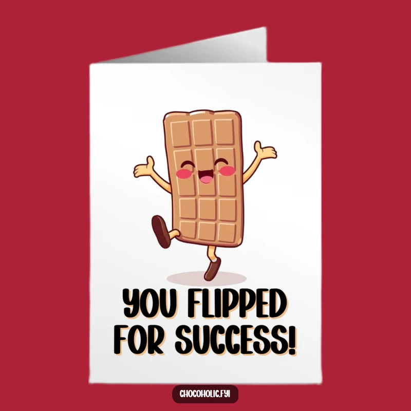 Free Printable Congrats Card: Chocolate Cartwheel Success Celebration Downloadable Gift