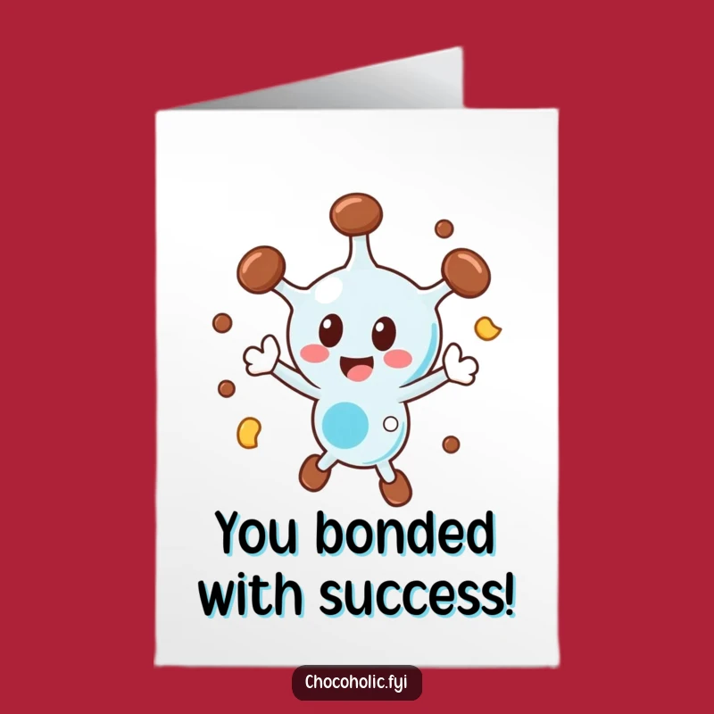 Free Printable Congrats Card: Chocolate Molecule Celebration - Funny Downloadable Gift!