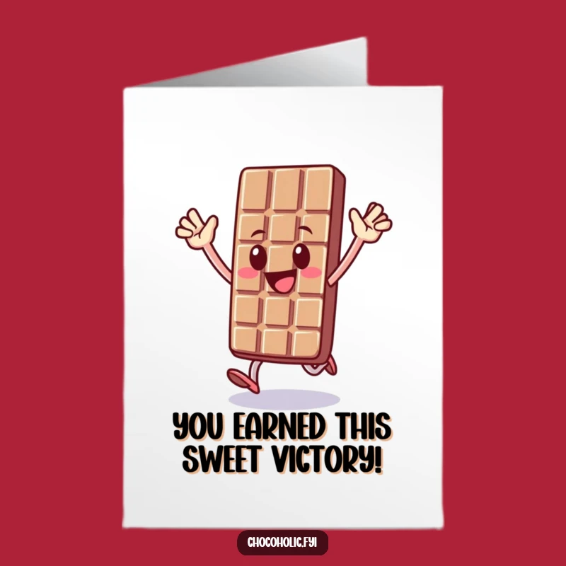 Free Printable Congrats Card Funny Chocolate Character Hop Downloadable Gift