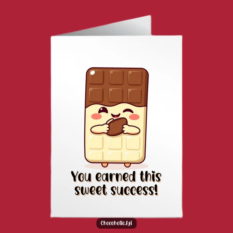 Free Printable Congrats Card: Winking Chocolate Bar, Funny Downloadable Gift for Any Occasion